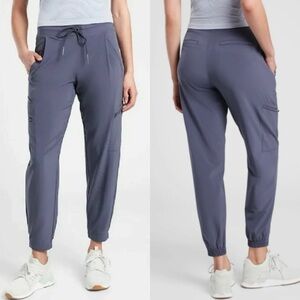 Athleta Venture Pant Navy Travel Pull On Jogger UPF 50 Lightweight Size 2